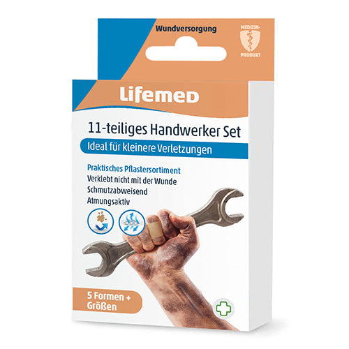 Lifemed Handwerkerset Pflaster hautfarben 5 Größen 11-teilig 99108
