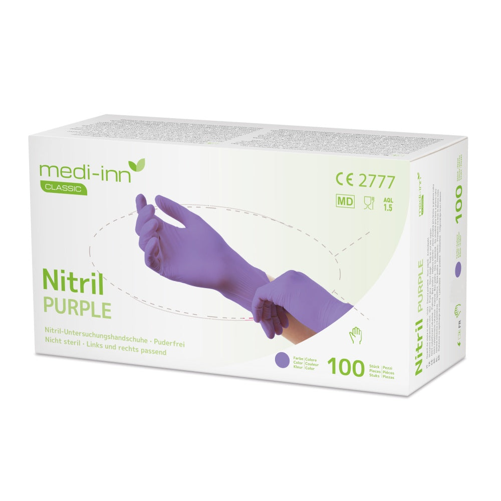 nitril handschuhe lila Medi-Inn Nitril Purple Einmalhandschuhe lila bestellen