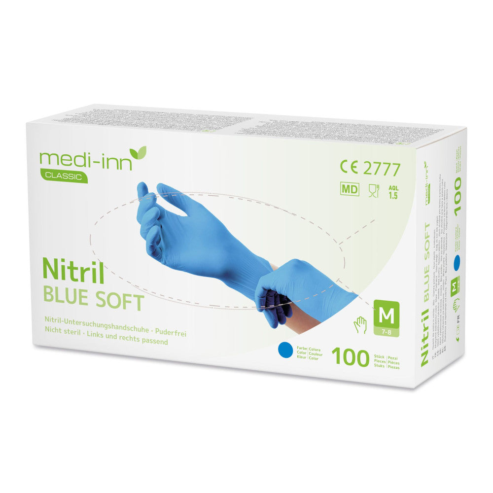 Medi-Inn Nitril blue soft Einmalhandschuhe, blau, puderfrei