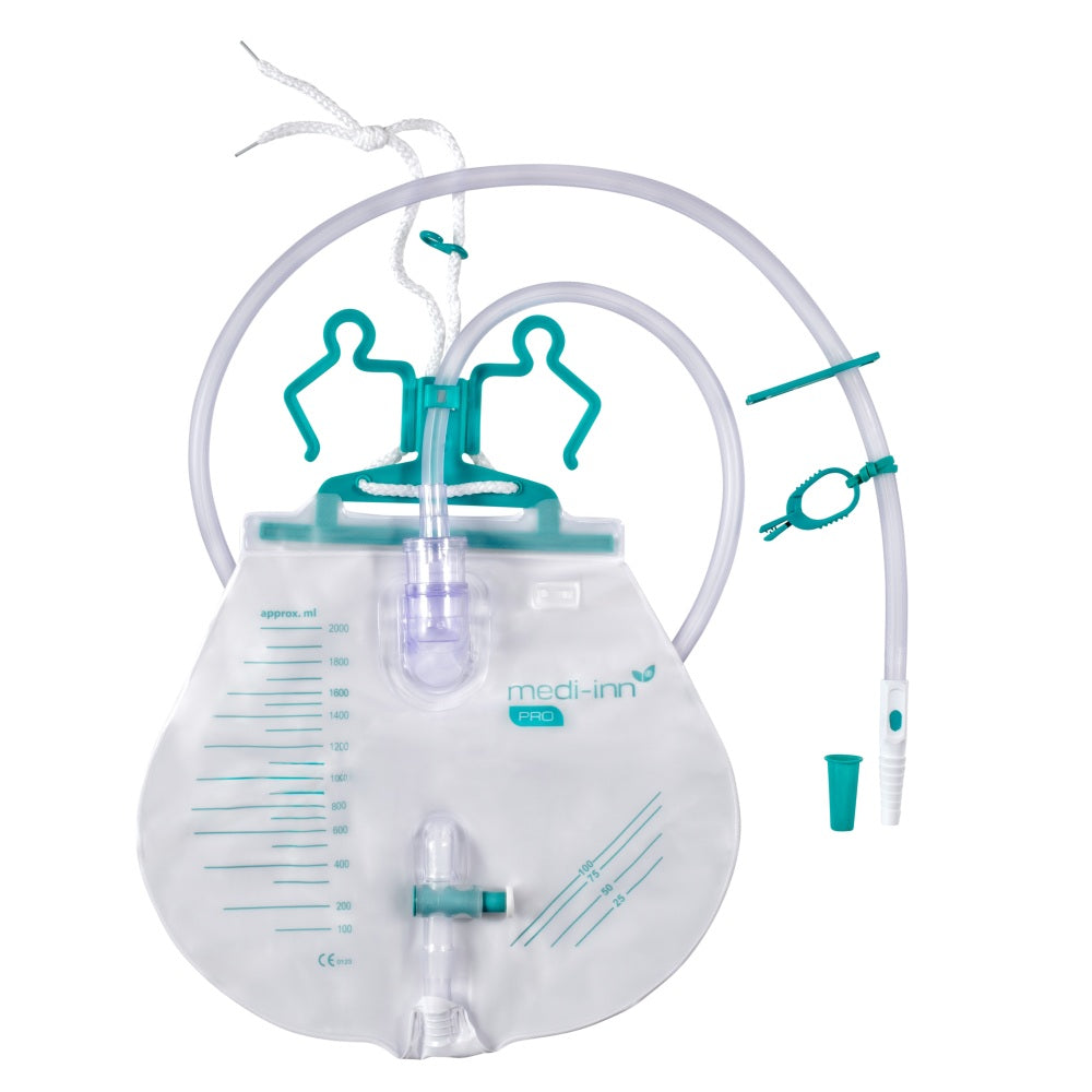Medi-Inn PRO Urinbeutel closed System, 120 cm, 2000 ml, steril verpackt
