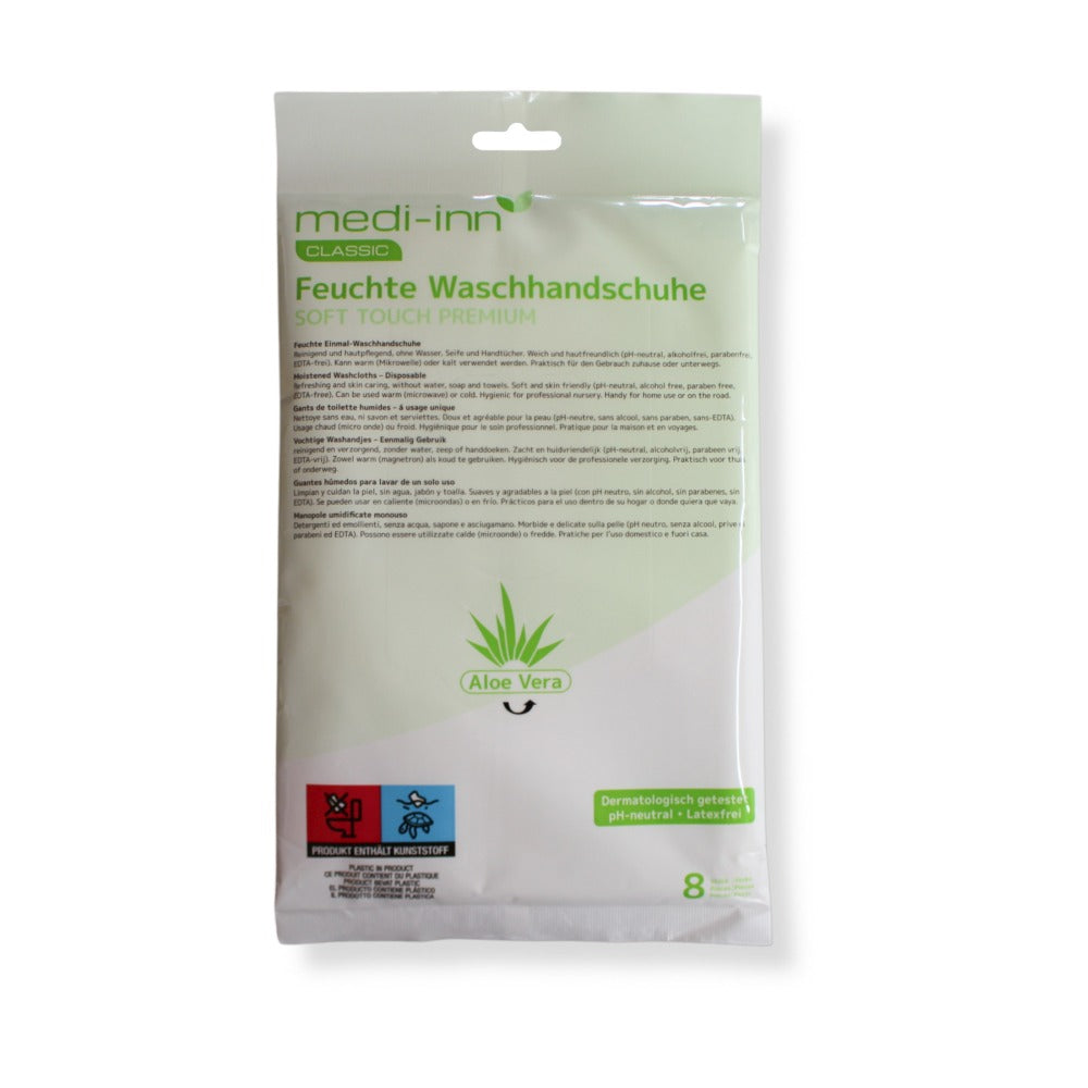 wasch handschuhe Medi-Inn Soft Touch Premium feuchte Einmalwaschhandschuhe