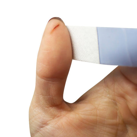 Noba Rudadetec Pflasterstrips 2,0 x 12,0 cm, detektierbar blau, 100 Stück Anwendung 3