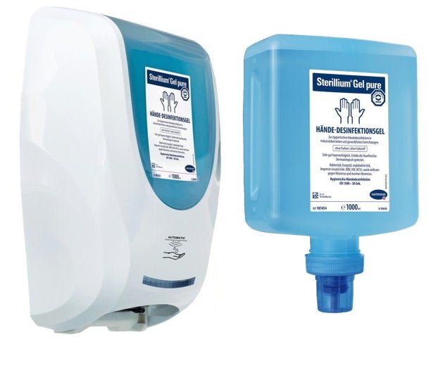 Bode Dosierspender CleanSafe touchless berührungslos + Sterillium Gel pure Überkopfflasche 1000 ml