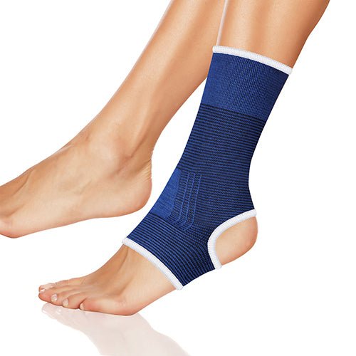 Lifemed Elastische Sportbandage blau "Fußgelenkschutz"