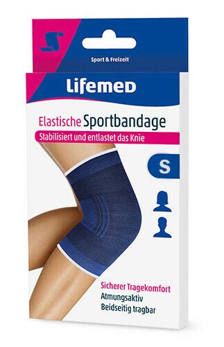 Lifemed Elastische Sportbandage blau "Kniestütze"