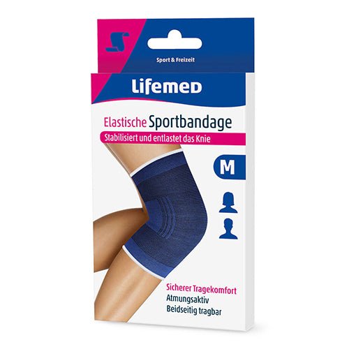 Lifemed Elastische Sportbandage blau "Kniestütze"