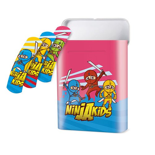 Lifemed Pflaster-Strips 6 cm x 1,7 cm farbig "Ninjas" 40 Stück