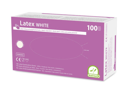 Medi-Inn Latex white Einmalhandschuhe gepudert