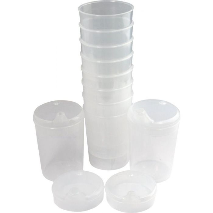 Medi-Inn Schnabelbecher Set 10 Unterteile + 20 Deckel 250 ml