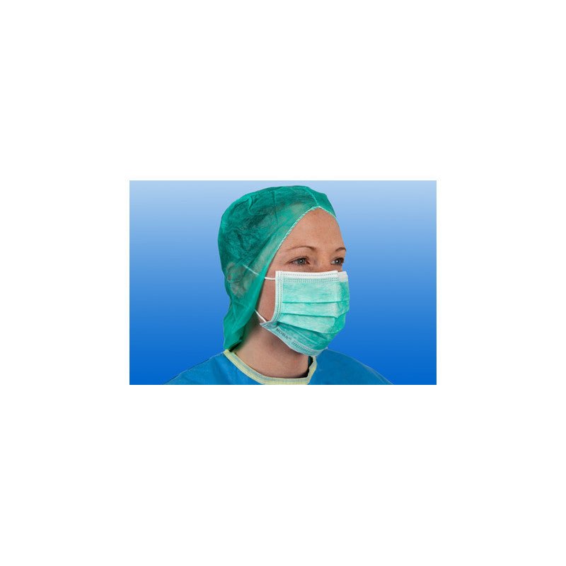 Noba Mundschutz Atemschutzmaske OP-Maske mit elastischer Schlaufe grün 3-lagig Typ IIR