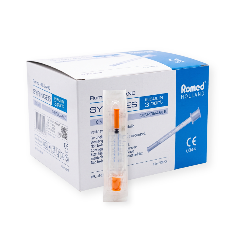 Romed U-50 Insulinspritze mit Verpackung