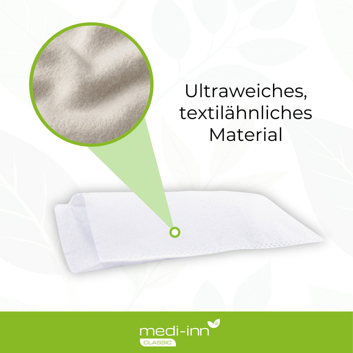 Ultraweicher Medi-Inn Classic Waschhandschuh aus textilähnlichem Molton-Material