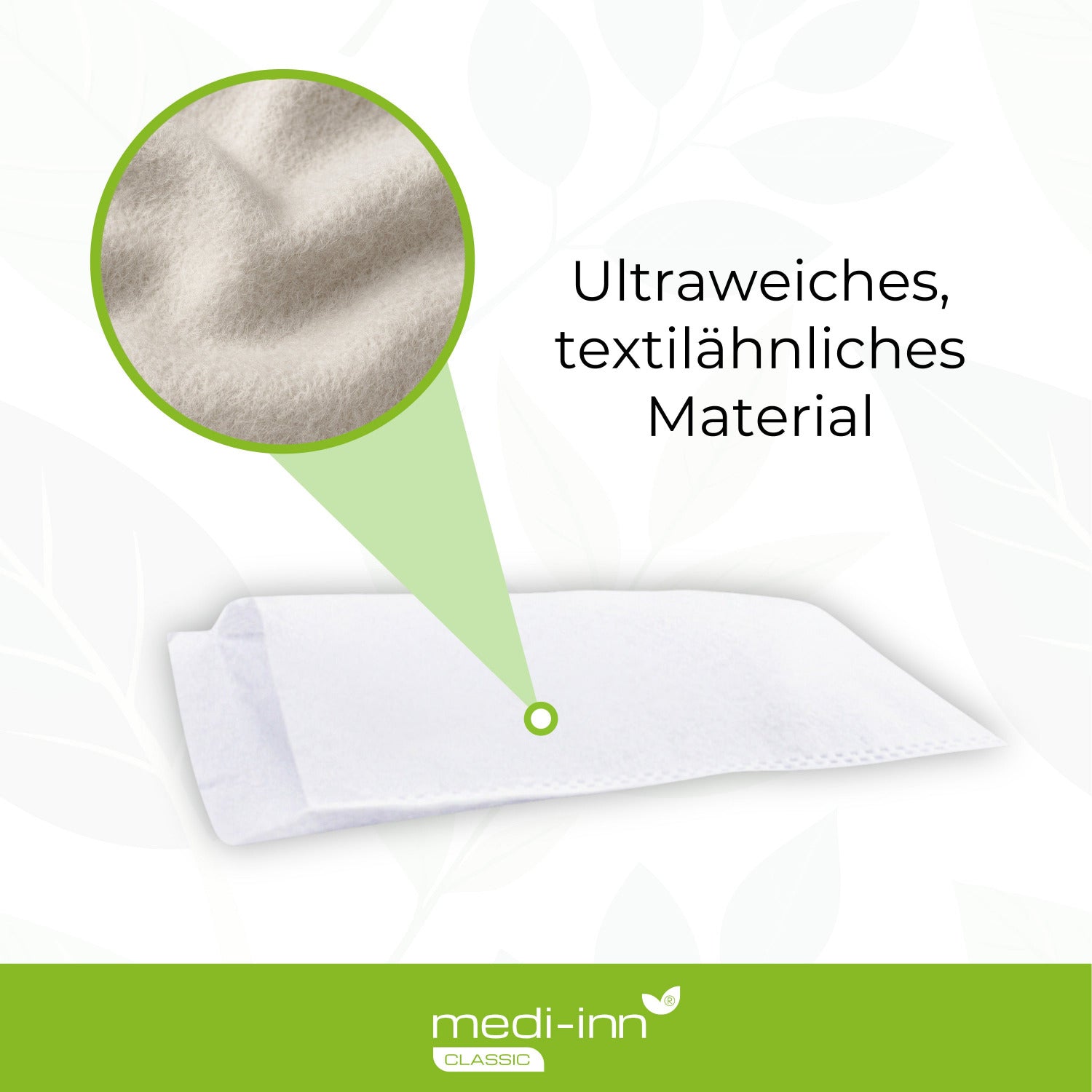 Ultraweicher Medi-Inn Classic Waschhandschuh aus textilähnlichem Molton-Material