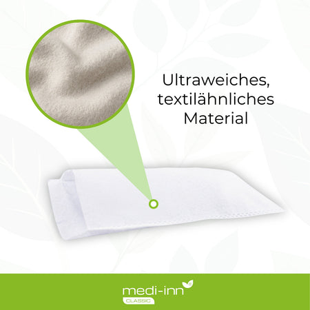 Ultraweicher Medi-Inn Classic Waschhandschuh aus textilähnlichem Molton-Material