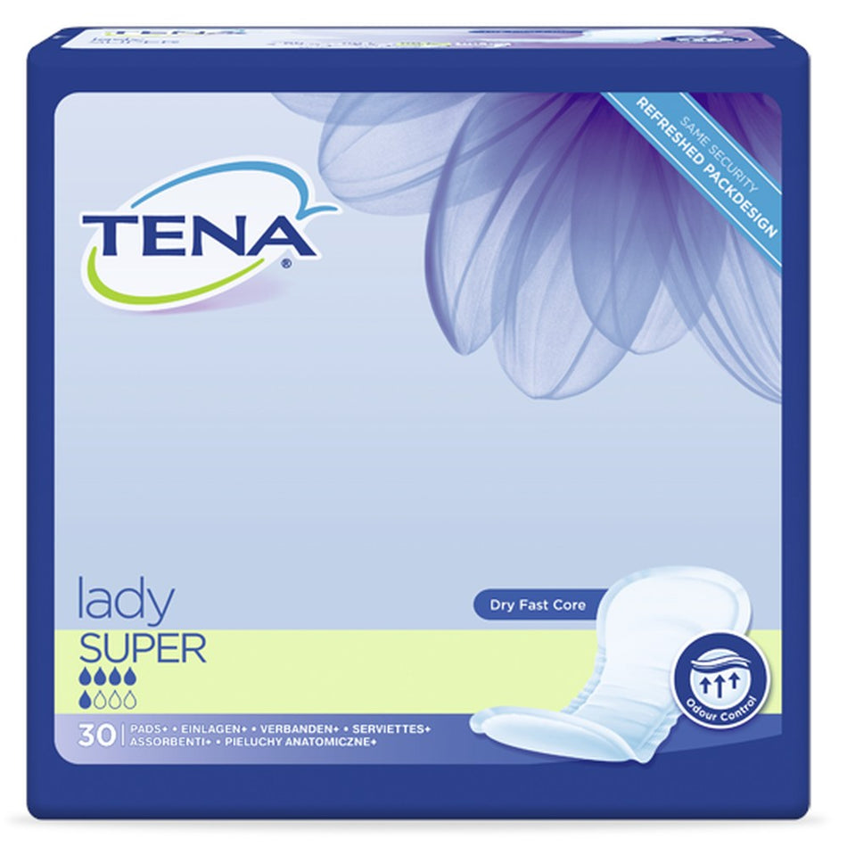TENA Lady Super Inkontinenzeinlagen, 30 Stück