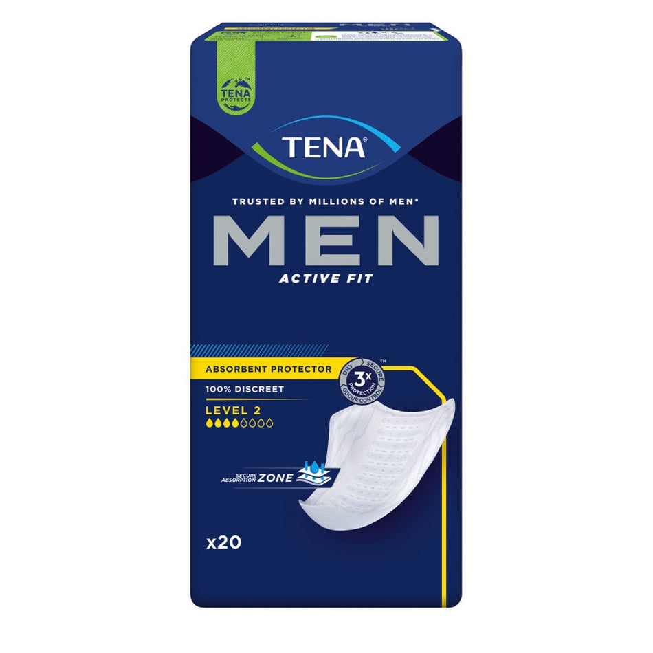 TENA Men Active Fit Level 2 Inkontinenzeinlagen, 20 Stück