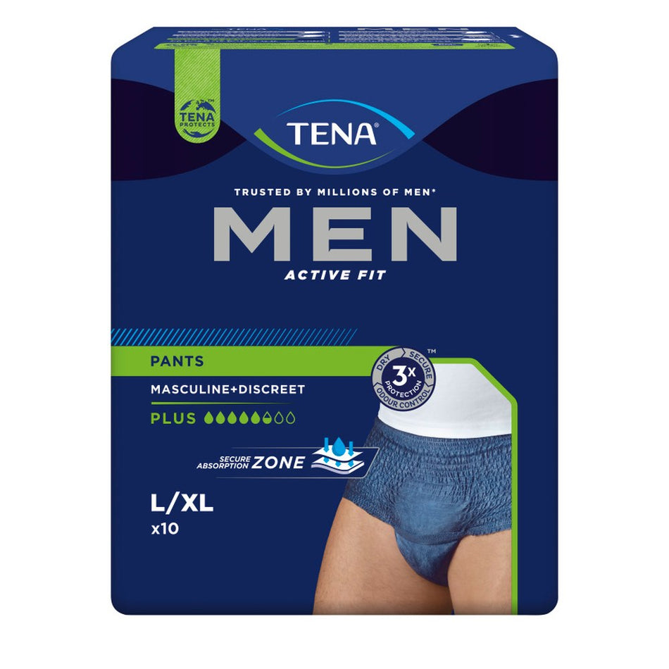 TENA Men Active Fit Pants Plus blau L/XL, 10 Stück