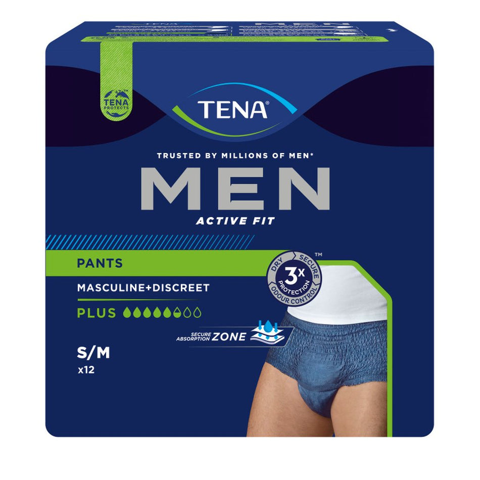 TENA Men Active Fit Pants Plus blau S/M, 12 Stück