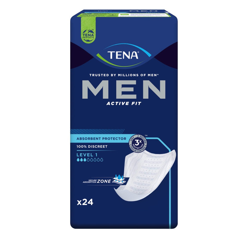 TENA Men Active Fit Level 1 Inkontinenzeinlagen, 24 Stück