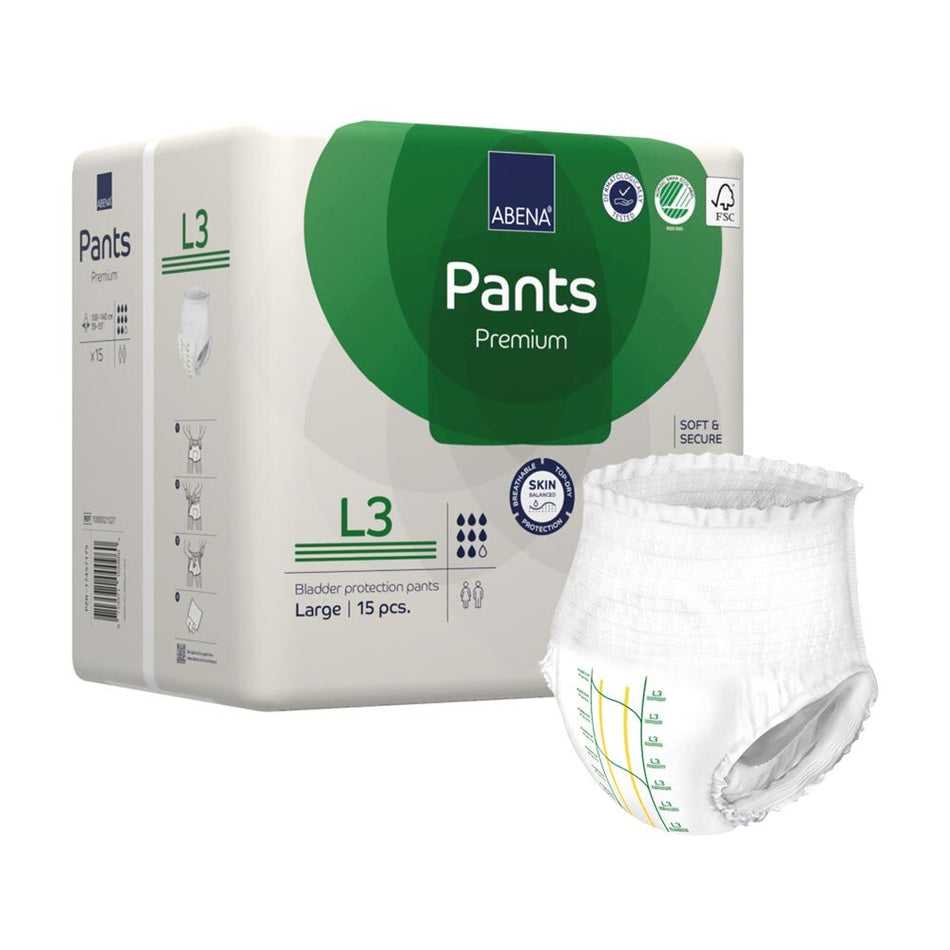 Abena Pants Premium Windelhosen Gr. L3, 2400 ml, 15 Stück