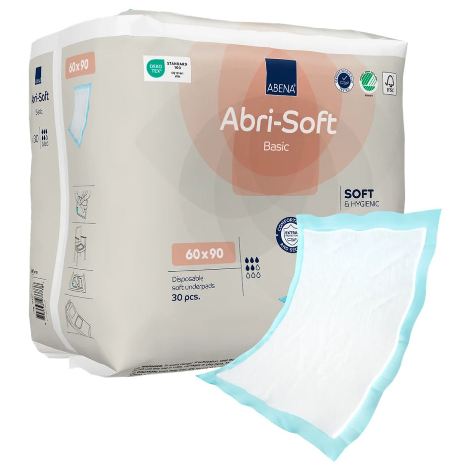 Abri Soft Basic Einmalunterlagen 60 x 90 cm, 30 Stück