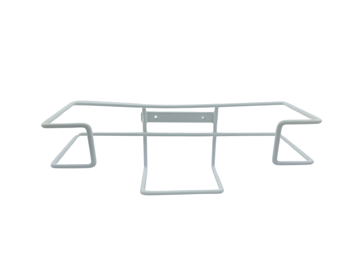 Sichere und praktische Handschuhbox-Halterung aus robustem Material, designed für die Wandmontage. Die Halterung zeigt ein modernes, minimalistisches Design, das in einem neutralen Farbton gehalten ist. Sie bietet eine einfache Zugänglichkeit und hält die Handschuhbox ordentlich an ihrem Platz. Die Aufhängung ist ideal für den Einsatz in Arztpraxen, Werkstätten oder im Haushalt.