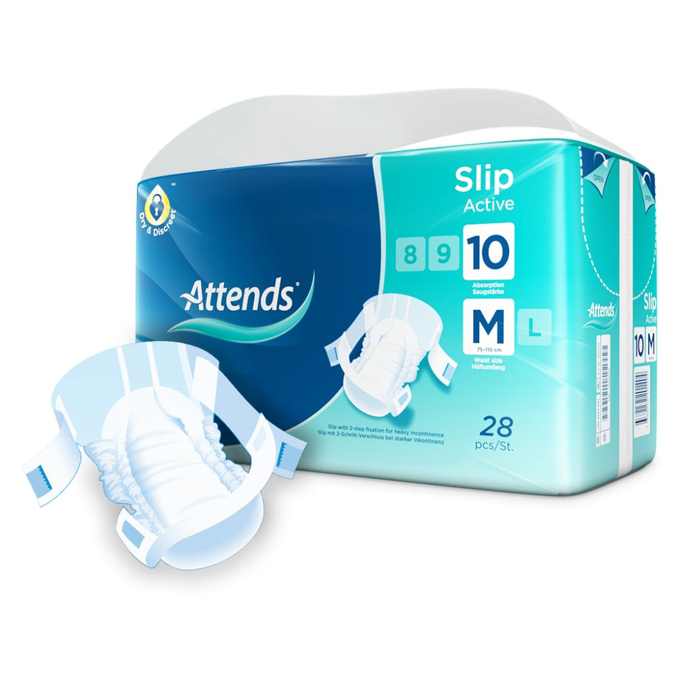 Attends Slip Active 10 All-In-One-Slips Medium, 28 Stück