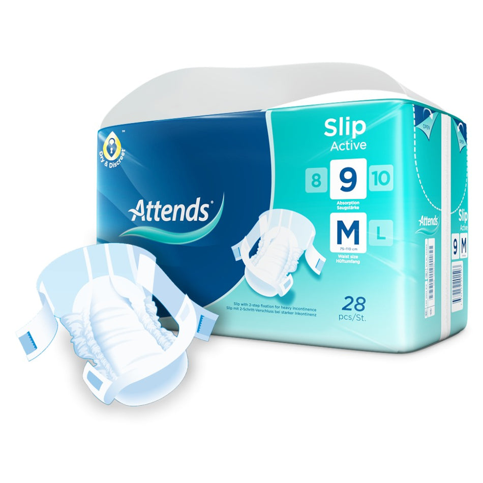 Attends Slip Active 9 All-In-One-Slips Medium, 28 Stück