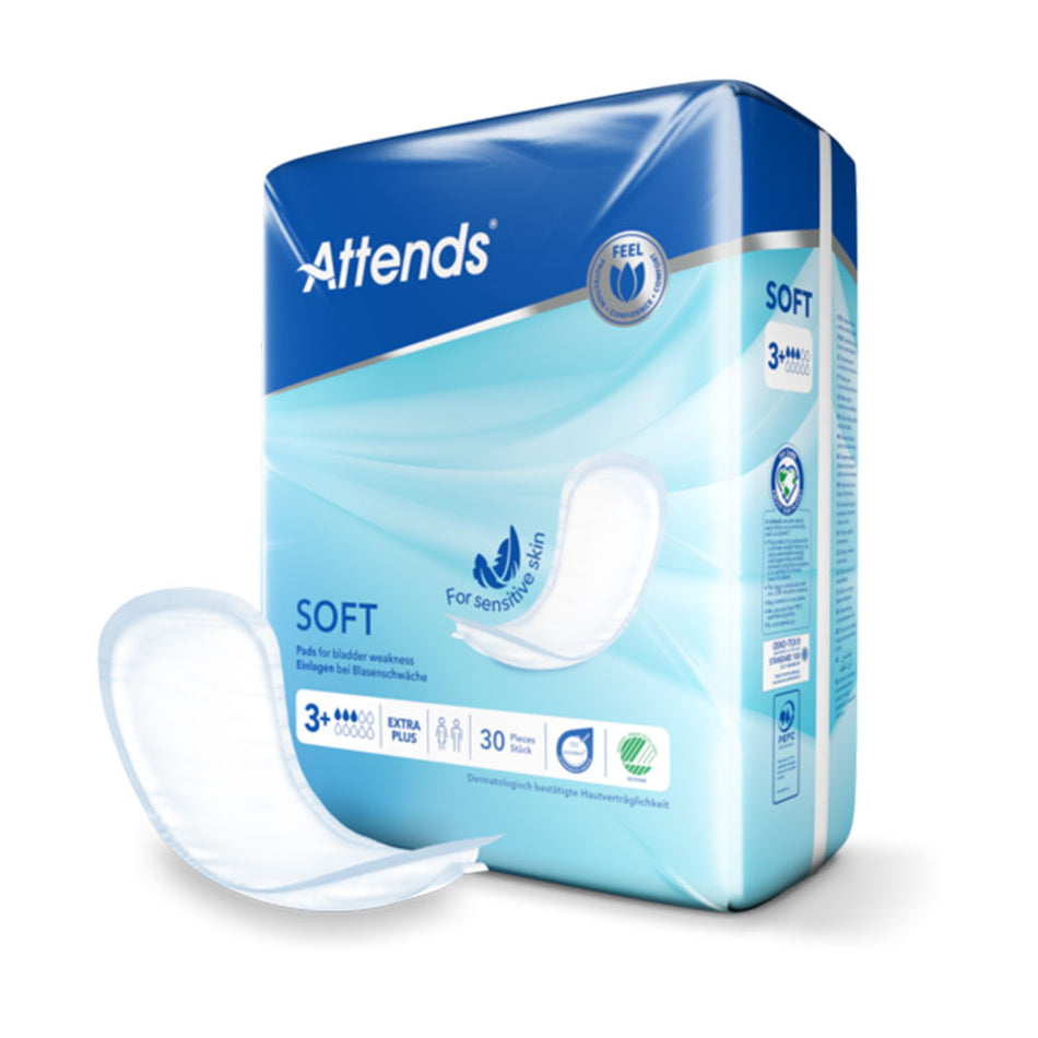 Attends Soft 4 Extra Plus Inkontinenzeinlagen, 30er Packung.