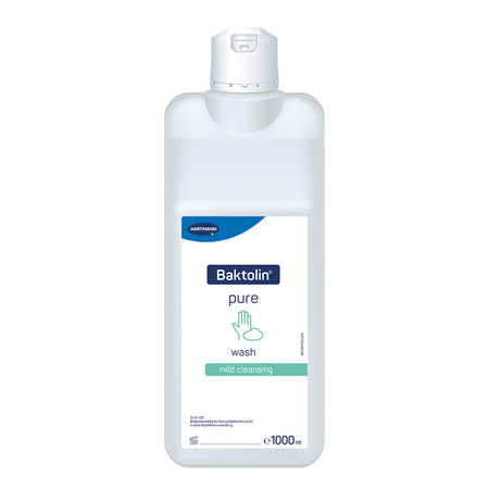 Baktolin pure Waschlotion von Hartmann in der 1000 ml Flasche – milde, hautfreundliche Reinigung ohne Duft- und Farbstoffe.