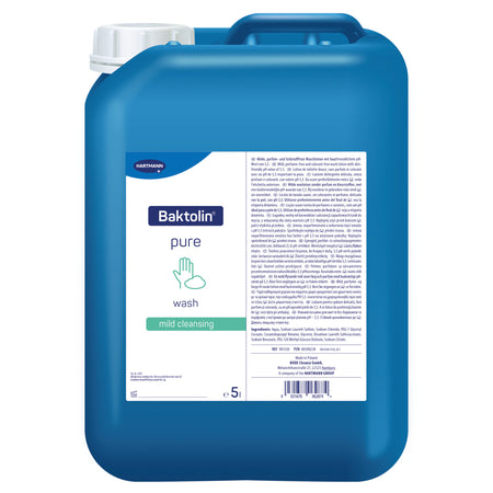 Baktolin pure Waschlotion von Hartmann im 5 Liter Kanister – ergiebige, pH-hautneutrale Waschlotion für sensible Haut ohne Parfum.