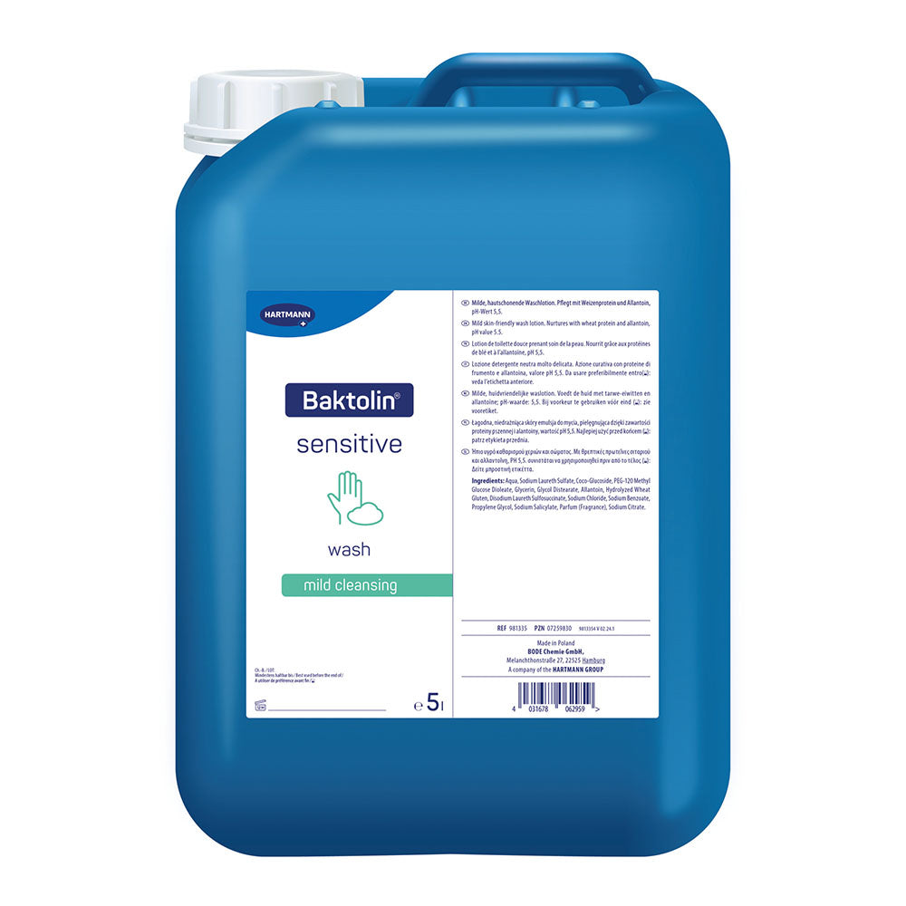 Baktolin sensitive Waschlotion im 5 Liter Kanister – hautfreundlich, sparsam & ideal für den professionellen Einsatz.