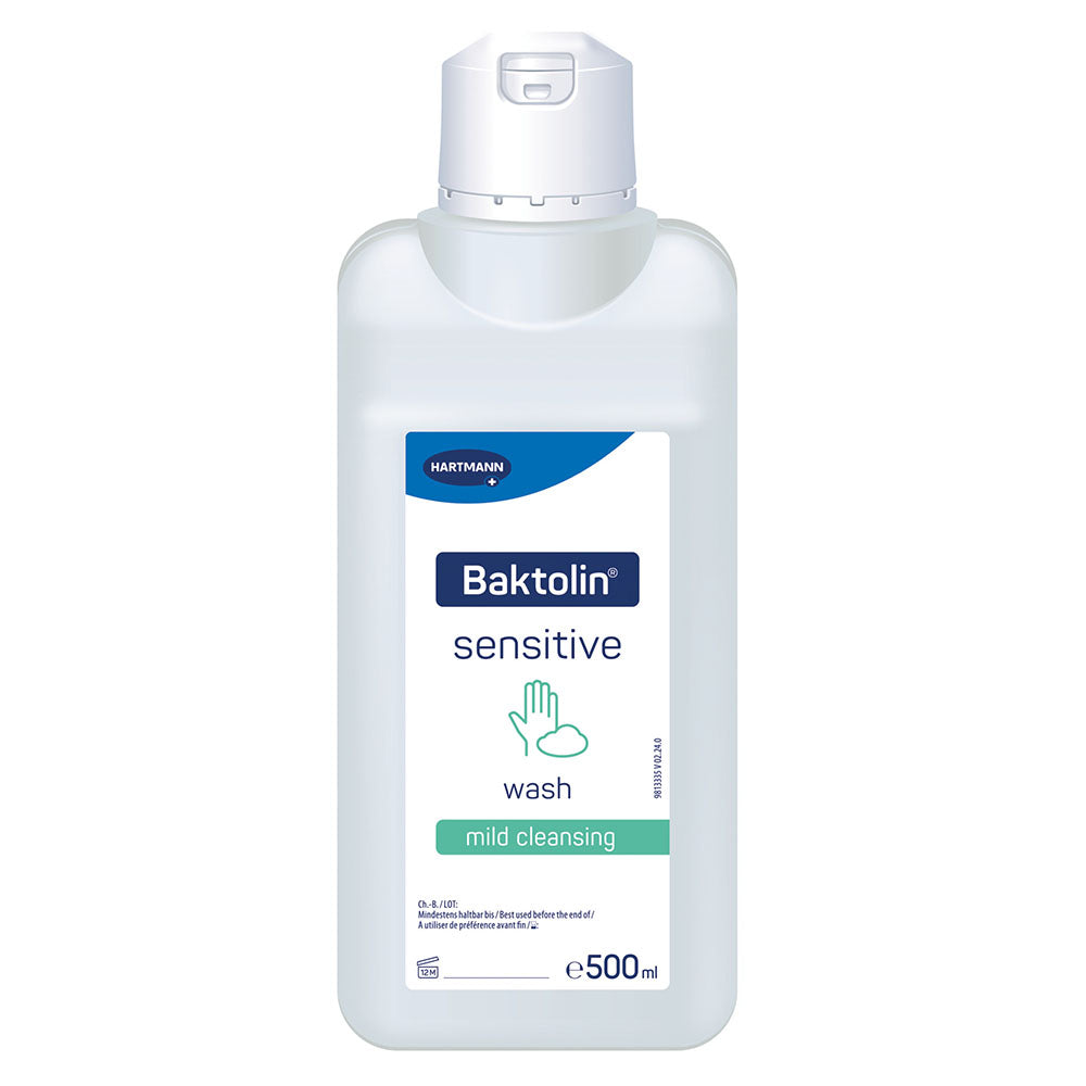 Baktolin sensitive Waschlotion von Hartmann, 500 ml Flasche zur milden Reinigung empfindlicher Haut.