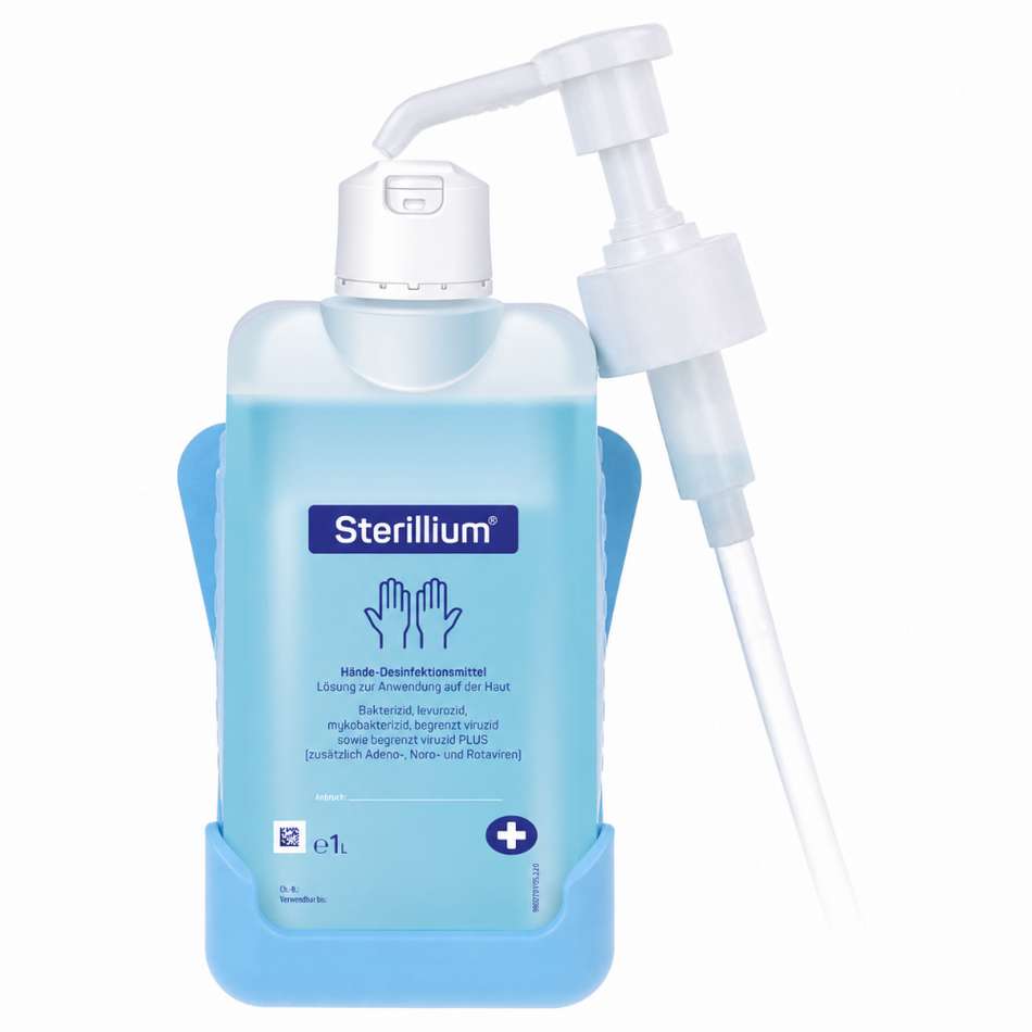 Bode Sterillium Händedesinfektion 1000 ml + Dosierpumpe + Wandhalter