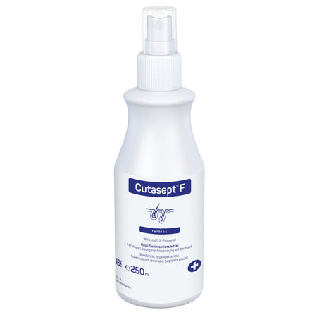 Cutasept F Haut-Desinfektionsmittel, 250 ml Sprühflasche, weiße Flasche mit Sprühkopf