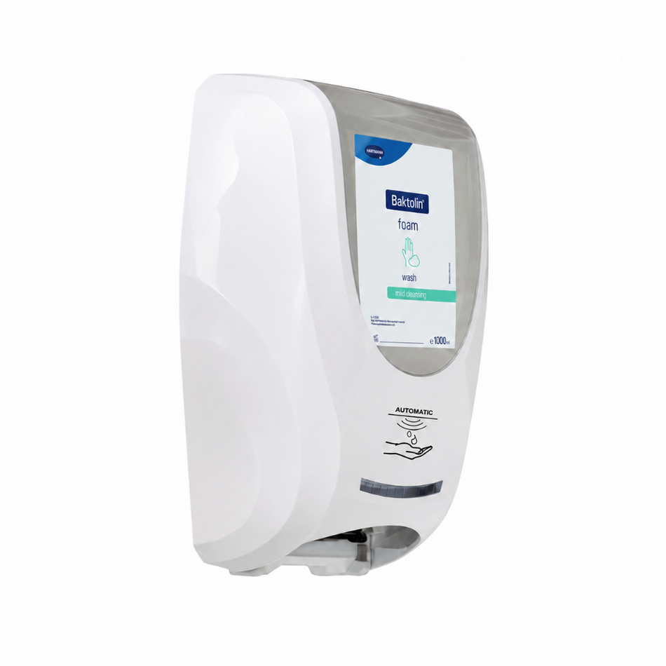Hartmann CleanSafe touchless Dosierspender für Überkopfflaschen + Baktolin foam wash Handreinigungsschaum Überkopfflasche 1000 ml