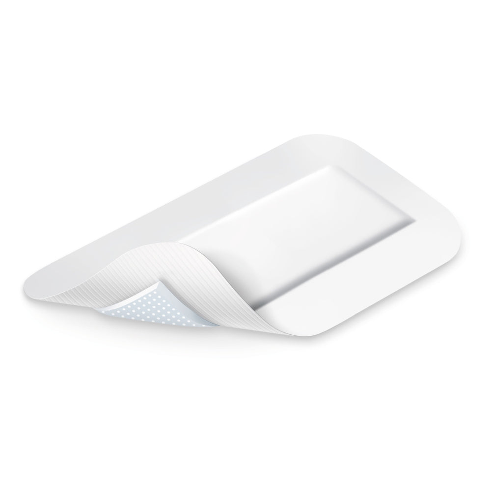 Detailansicht Cosmopor Advance 15 × 8 cm – aufgefaltet mit erkennbarer mehrlagiger Struktur.
