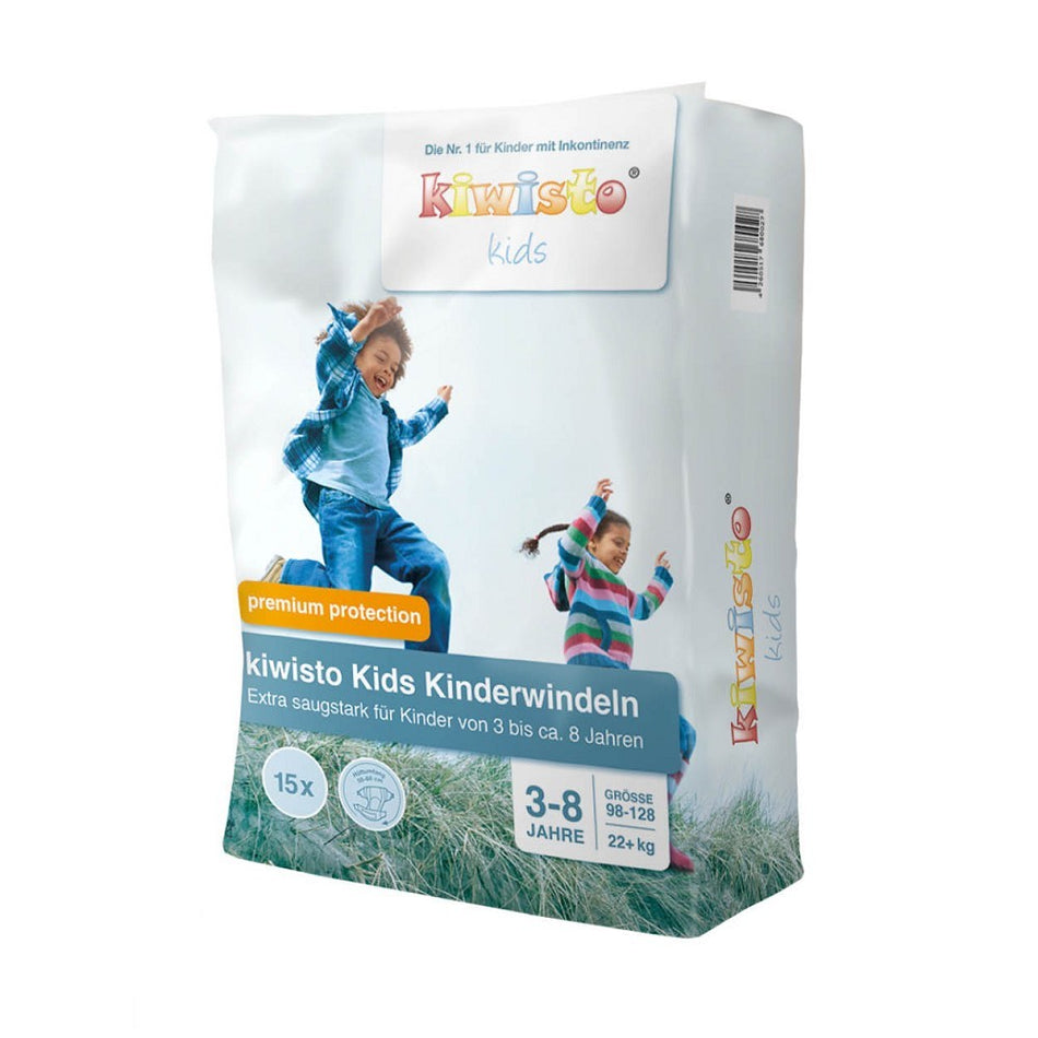 Kiwisto Kids Kinderwindeln, Premium Protection, 3-8 Jahre, 22+ kg, 55 - 66 cm Hüftumfang - 1