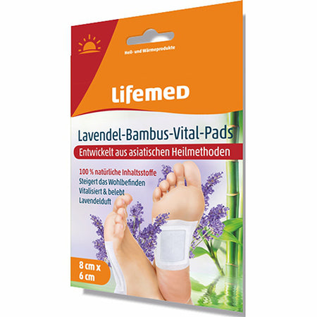 Lifemed Lavendel-Bambus-Vital-Pads, 8 x 6 cm, weiß, 2er Pack