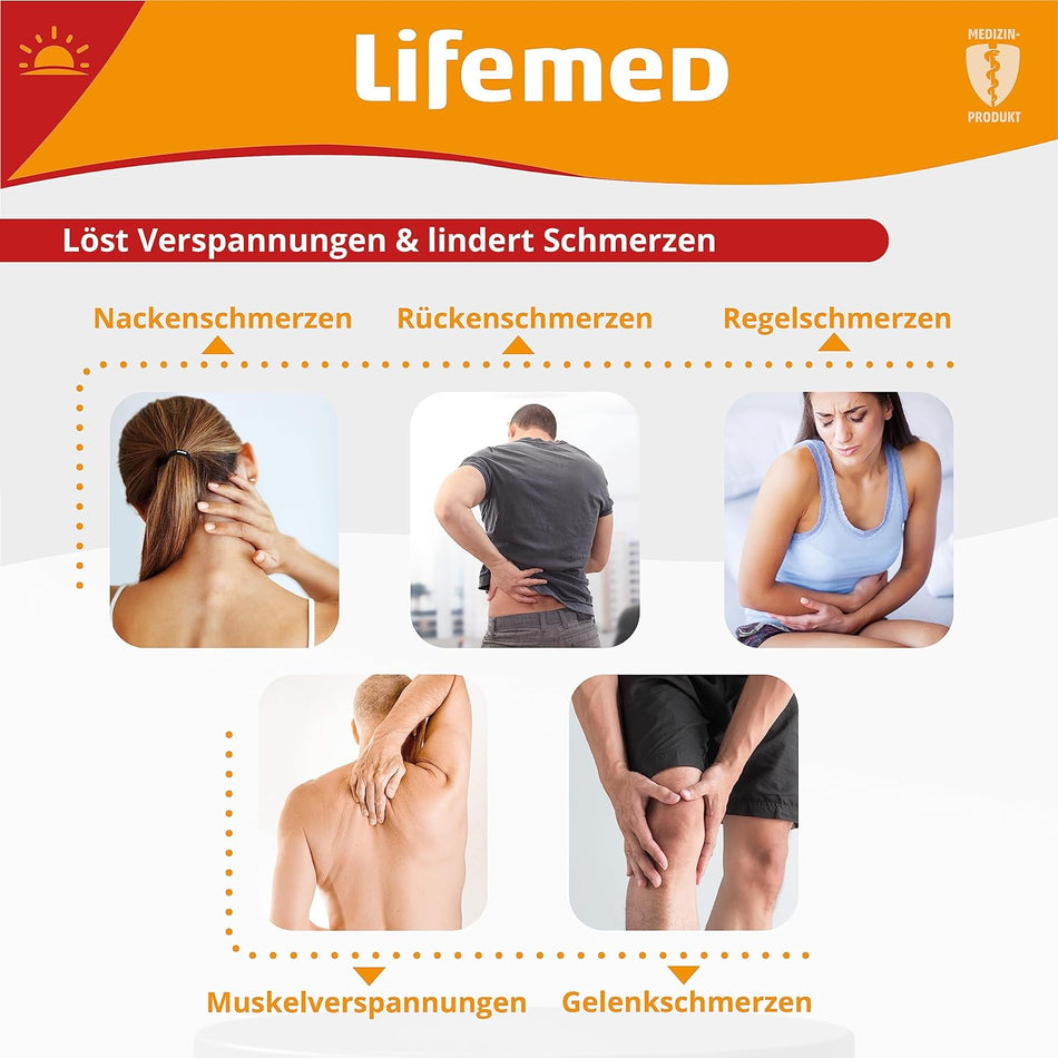 Lifemed Wärmepflaster extragroß, 19 cm x 13 cm, weiß - Anwendungsgebiete