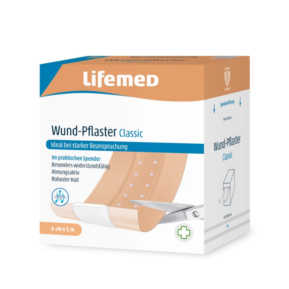 Lifemed Wund-Pflaster 5 m x 6 cm hautfarben "Classic" 1