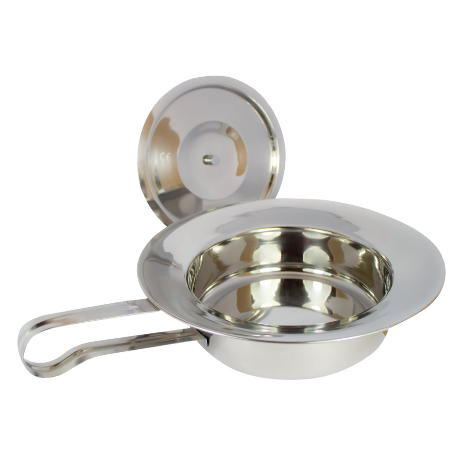 Medi-Inn Bettpfanne mit Deckel aus rostfreiem Edelstahl 1