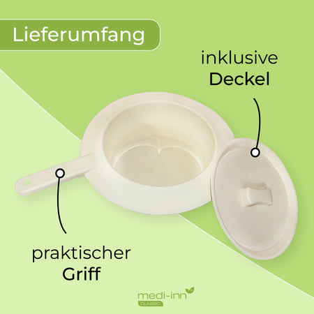 Lieferumfang: inklusive Deckel, praktischer Griff