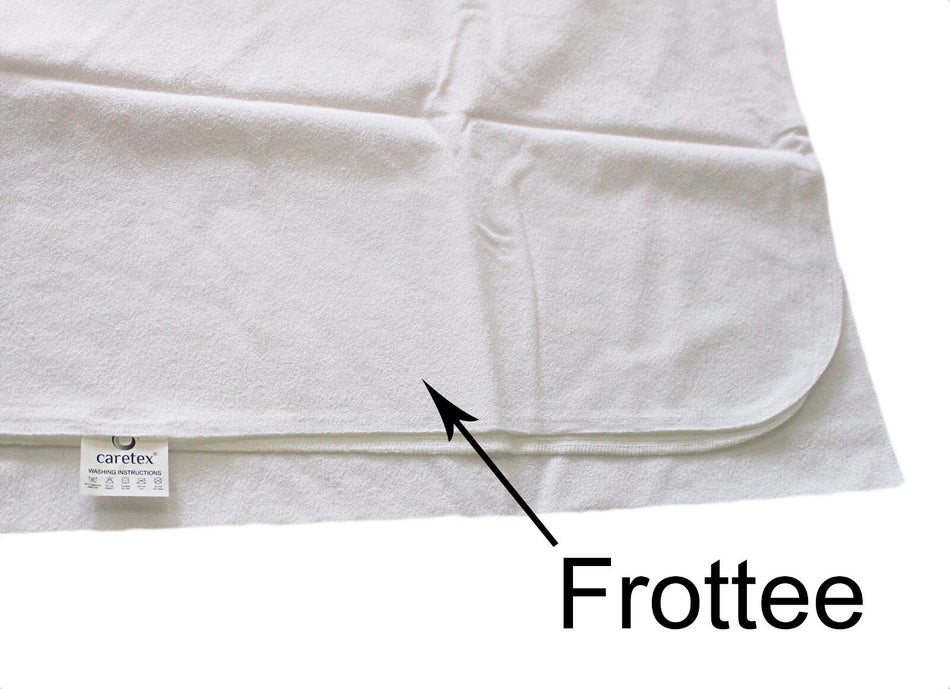Detailaufnahme der Frottee-Oberseite der Medi-Inn Bettschutzauflage