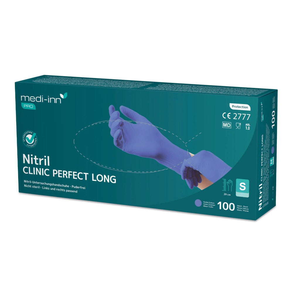 Medi-Inn PRO Nitril Clinic Perfect Long Einmalhandschuhe puderfrei