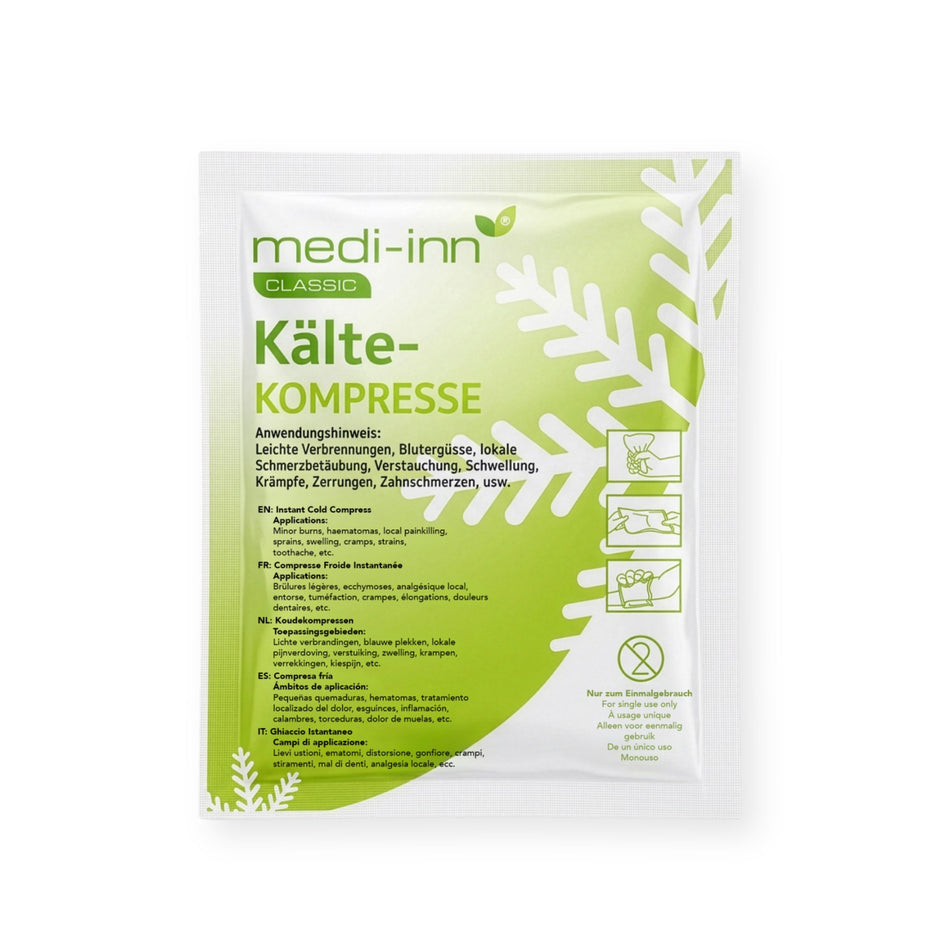 medi-inn Classic Kältekompresse klein 12,7×15,2 cm, Frontansicht zur einmaligen Sofort-Kühlung
