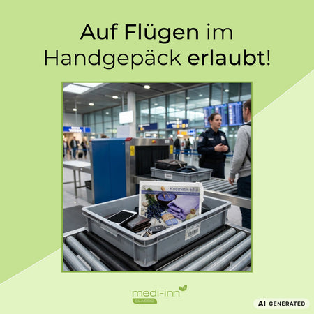Hinweis: Auf Flügen im Handgepäck erlaubt.