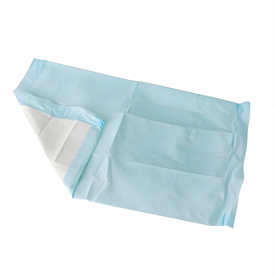 Medi-Inn Krankenunterlage blau, Einmal-Bettschutzunterlage 60 x 90 cm, aufgefaltet