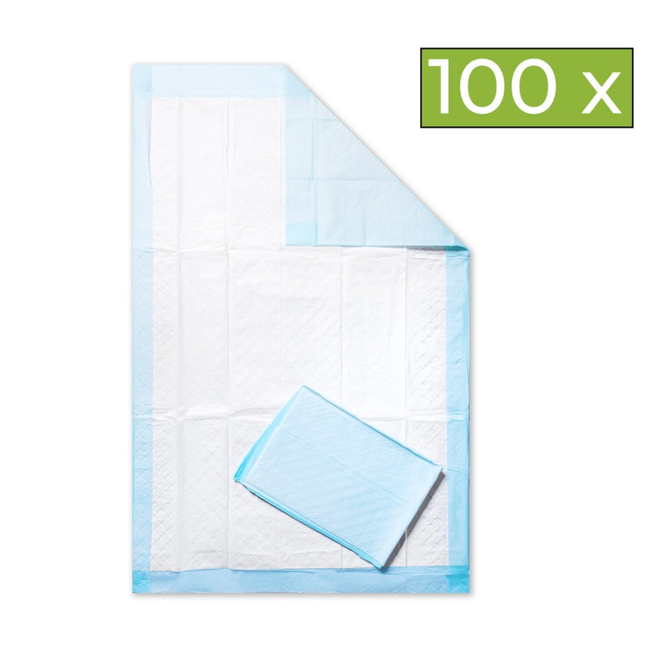 100 Stück Medi-Inn Einmal-Krankenunterlagen 60x90 cm – 4-lagige Inkontinenzunterlagen mit hoher Saugkraft