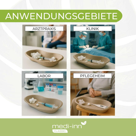 Medi-Inn Nierenschale im Einsatz – geeignet für Arztpraxis, Klinik, Labor und Pflegeheim.